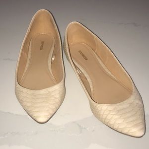 Express Snakeskin Flats